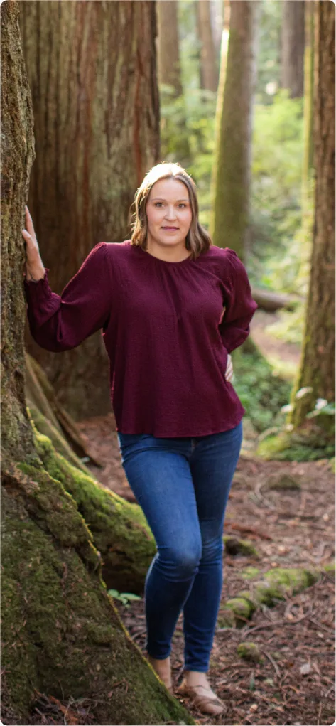 Northwest Plumbing Solutions owner standing among the redwoods